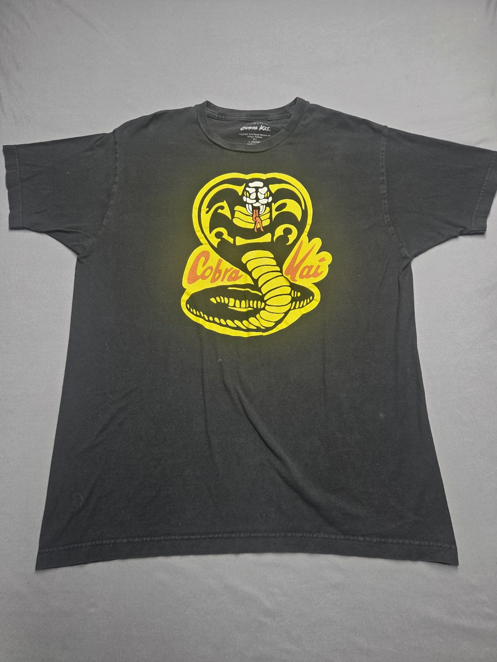 Official Cobra Kai Bioworld Graphic T-Shirt Black Men's Size Large L 2021 Sony